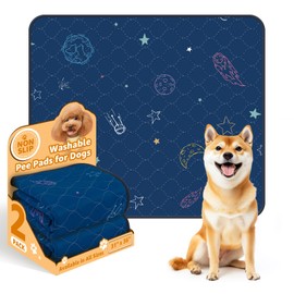 LOOBANI Pee Pads for Dogs Washable: Reusable Dog Pee Pads for Small Pet, 2 Pack Waterproof Puppy Whelping Pads 31" x 36", Non-Slip Potty Training Mat for Dog Playpen, Floor, Cage, Sofa, Crate, Blue