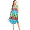 Sakkas 605 Desert Sun Caftan Dress/Cover Up - Green/Blue -
