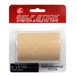 Cramer Eco-Flex Self-Stick Stretch Tape, Beige Roll, 3″ x 5 Yards, Latex-Free Cohesive Bandage Wrap, Easy Tear Athletic Tape for Compression, Medical & Sports Use, Single Roll