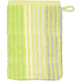 Cawö Striped Cashmere Washing Mitt 16 x 22 cm, Terrycloth, kiwi, 16x22 cm