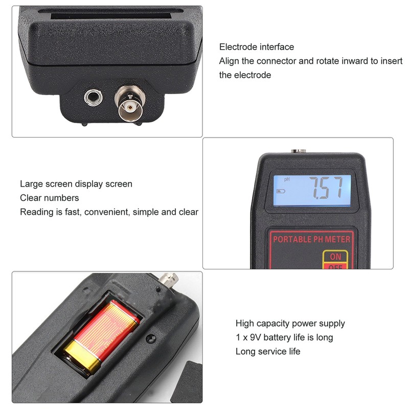 Water Tester 4 Digit Large Screen Accurate Measurement Automatic Calibration
