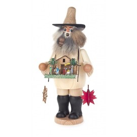 Incense Smoker Dealer from Dregeno Seiffen 25 cm – Original Erzgebirgische Handmade, Atmospheric Christmas Nativity Scene Decoration