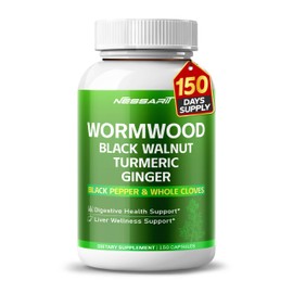 NESSARIT Wormwood 8,700 mg – High Potency with Black Walnut, Berberine, Whole Cloves, and Ginger – Digestive Health Support – 150 Count