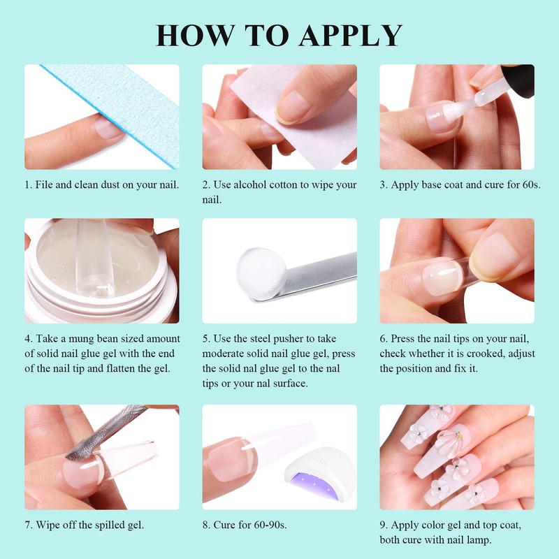 AIMEILI Solid Nail Glue Solid Builder Gel for Gel Nails