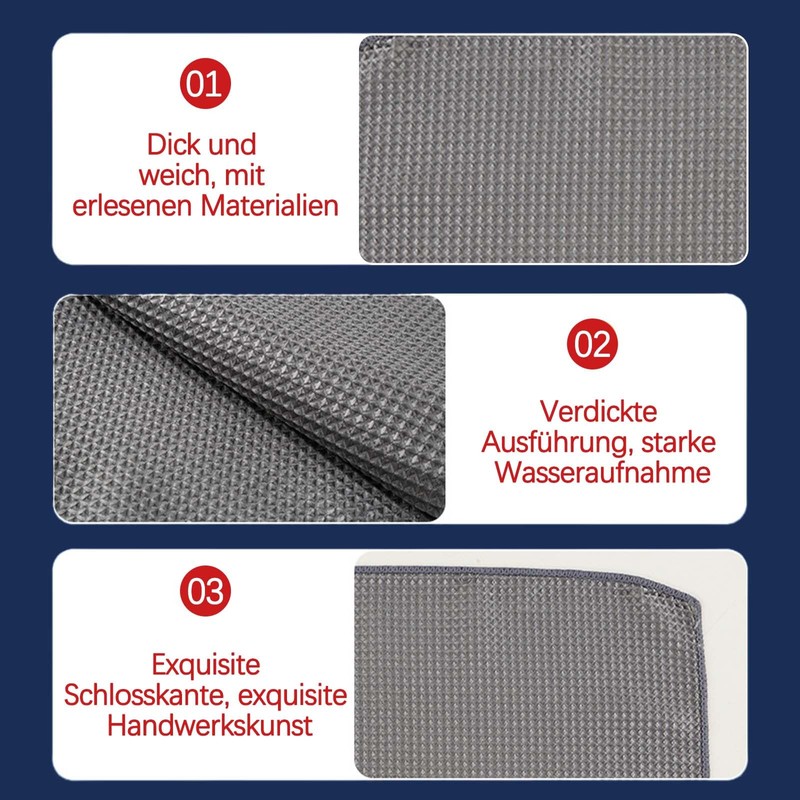 Ynkkvre 2 x Absorbent Waffle Cloth for Car Windows and