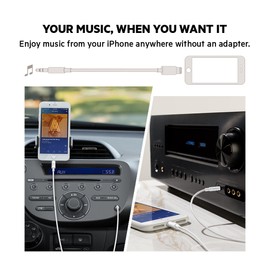 Belkin Speaker and Headphone Splitter, 3.5mm Audio Jack Adapter, Dual Audio Output for Earbuds, Headphones, and Speakers for Sharing Music & Videos, Compatible with iPhones, Laptops, & Tablets - White