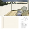 HENG FENG Balcony Privacy Screen 80x400cm, Cream