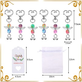 SEPGLITTER Pack of 30 Guardian Angel Key Rings Guest Gifts Christening Small Angel Pendant Thank You Guest Gifts Wedding Key Ring for Wedding Party Communion Confirmation