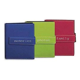 Pioneer Expressions Series Bound Mini Photo Album, Random Designer Style Color Covers with Magnetic Closure Strap, Holds 200 4x6" Photos, 2 Per Page.