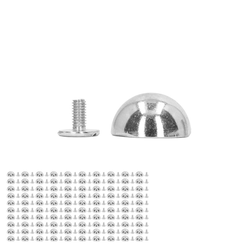 100 Sets Mushroom Rivet 12mm High Hardness Round Head Leather