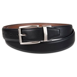 Dockers Men's Reversible Casual Belt with Comfort Stretch-black/cognac, Xlarge