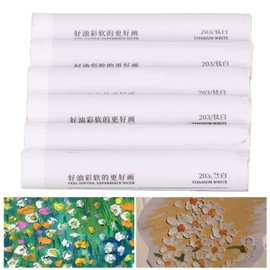 6 Pieces White Oil Pastel, White Drawing Pen, Unique Texture, Safe, Harmless, Smoothing Oil Pastel, Painting Set for Art Students, Children