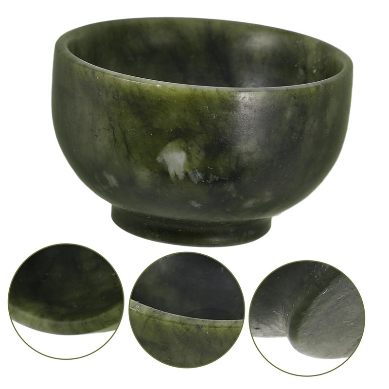 Mikinona Deep Shaving Bowl Multi-Function Shaving Soap Bowl Durable Natural