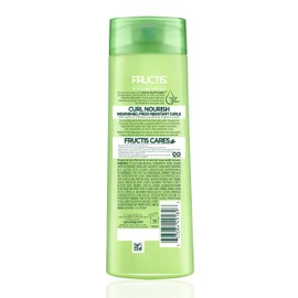 Garnier Fructis Curl Nourish Sulfate-Free and Silicone-Free Shampoo Infused with Coconut Oil and Glycerin, System for 24 Hour Frizz-Resistant Curls, 12.5 fl. oz., Packaging May Vary
