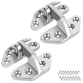 316 Stainless Steel Boat Hatch Hinges,2.75inchx 2.6inch (70 X 66 mm) Polished Marine Hinge,Marine Boat Hatch Heavy Duty Hinges with Screws,for Boats, Yachts, Doors, Deck,Windows, Cabinets (2 Pack)
