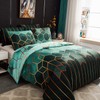 Luofanfei Geometric Bed Linen 2/3 Piece Checked Botanical Floral Pattern