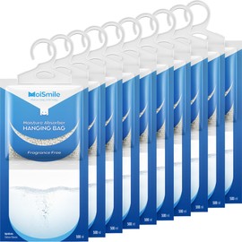 Moisture Absorbers Bag, Hanging Closet Dehumidifier Bags for Car, Bathrooms, Humidity Packs with Fragrance Free, 9.8OZ, 10 Pack