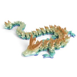 3D Dragon, Ariculated Crystal Dragon,3D Printed Dragon, Flexible Fidget Toy for Festival, Home Decoration, Executive Desk Decorations (Candy)