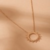 Labelle Women's Necklace Gold Plated Sun Pendant Gold Plated Jewellery
