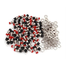 2 x Mini Micro Button 12 V 120 V Push Button Switch Red Round Bell Alarm (2)