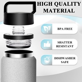 Chug Cap for YETI Rambler Bottle Fits for 18 oz 26 oz 36 oz 64 oz Chug Replacement Lid Cap Water Bottle Accessories Compatible with Yeti Rambler Bottle Models