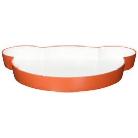 tak JTN-0110-OR Kids Dish Plate Bear Children's Plate Orange 7.5 x 9.3 x 1.0 inches (19 x 23.6 x 2.6 cm)