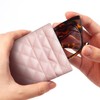 Yantoers Double Eyeglass Case Squeeze Top Glasses Pouch, Leather Soft