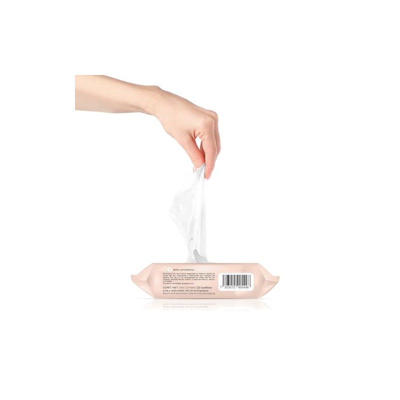 Skin Sense Toallitas Faciales Biodegradables (25 piezas) – Vitamina C