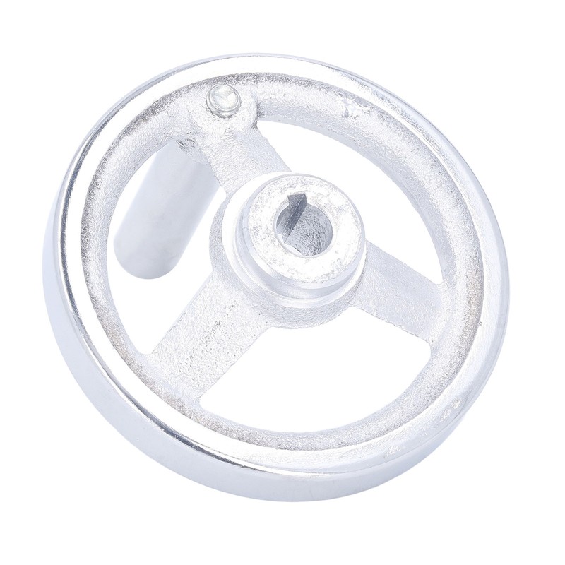 3 Spoke Hand Wheel with Revolving Handle Cast Iron Round