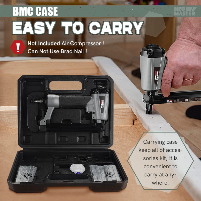 NEU MASTER Pneumatic Staple Gun, 20 Gauge Upholstery Stapler with