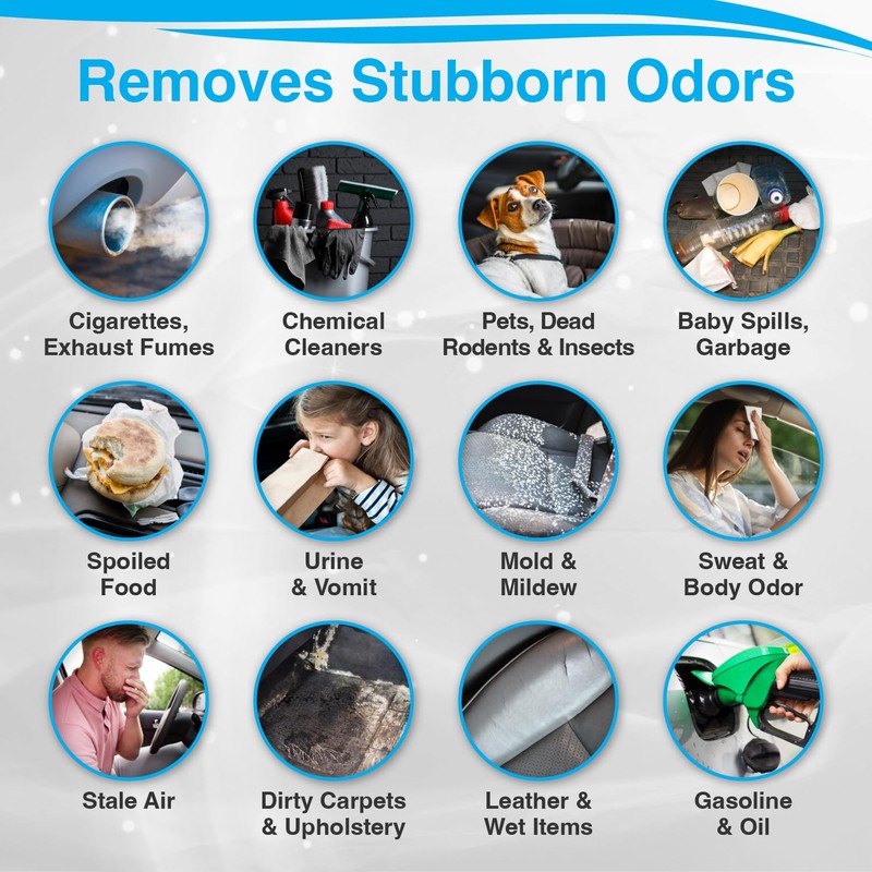 Biocide Systems Auto Shocker Strong Quick Release Car Odor Eliminator,