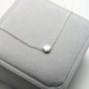 TseenYi Tiny Dot Necklace Choker Silver Round Pendant Necklace Boho
