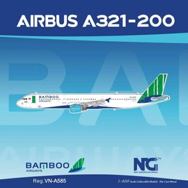 NGM13025 1:400 NG Model Bamboo Airways Airbus A321-200 Reg #VN-A585 (pre-Painted/pre-Built)