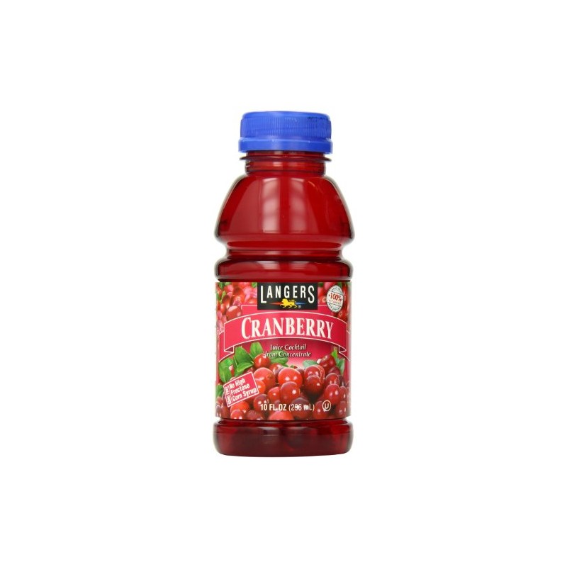 Langers Juice Cocktail, Cranberry, 10 Fl Oz (Pack of 12)