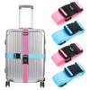 Aieino Lockable Luggage Straps 4 Pack, Heavy Duty Suitcase Straps