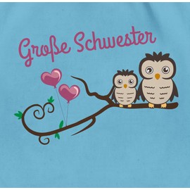 Shirtracer - Gym Bag Backpack - Siblings Brother and - Big Sister Cute Owls, 1 Light Blue