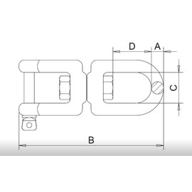 MarineNow 316 Stainless Steel Anchor Swivel Jaw - Eye Connector (08mm - 5/16", 02-Pack)