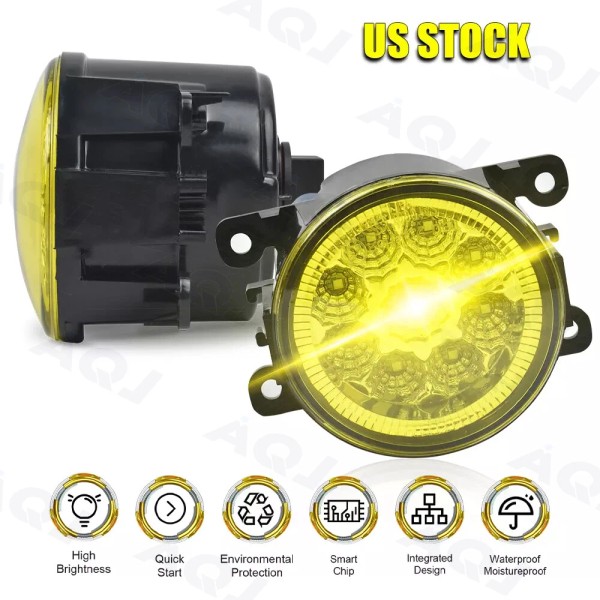 SHYFRULT Pair Bumper 9Led Fog Light Lamp w/Bulbs For Honda
