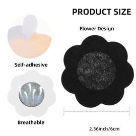 YUXIANLB 40 Pieces Breast Covers Nipple Cover Pasties, Disposable Pasties Breast Covers, Disposable Nipple Covers, Non-woven Fabrics Bra Pad, Self-Adhesive No Show Bra, Petal Nipple Sticker For Women