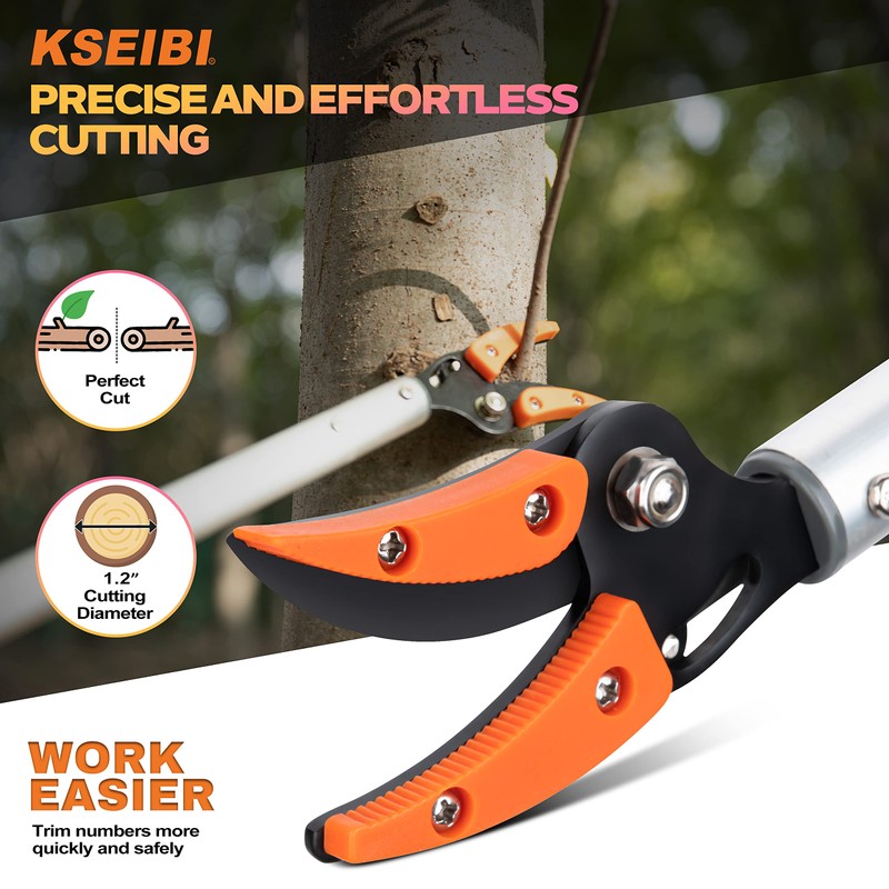 KSEIBI 143015 Long Reach Cut and Hold Bypass Pruner Max