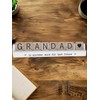 Wooden Scrabble Tiles Decoration, 'Grandad is Another Word for Best