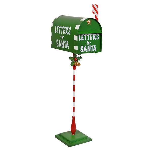 Christmas Decorations - Letters for Santa Claus Christmas Mailbox Metal Holiday Decor - Christmas Cards to the North Pole
