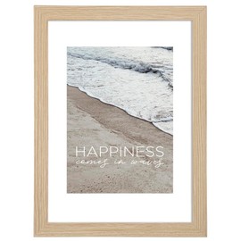 Hama Waves Picture Frame 15 x 20 cm Wooden Frame Portrait Landscape for Hanging, Standing, Stand, Hanging Device, Picture Size 15 x 20 cm, Oak