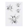 4 x 'Honey Bee' Temporary Tattoos - Water Resistant, Skin-Safe,