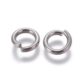 HDSupplies 100 Pieces - 304 Stainless Steel Jump Rings - 10.5mm - 12 Gauge (2mm Thickness)