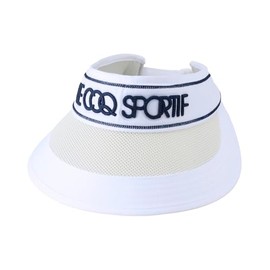 Coq Sportif LG5SCP54L Women's Sun Visor, Sun Shade, Long Cover, Sun Protection, Golf, WH00 (white), Free size