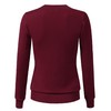 JSCEND Women's V-Neck Long Sleeve Solid Basic Soft Stretch Pullover
