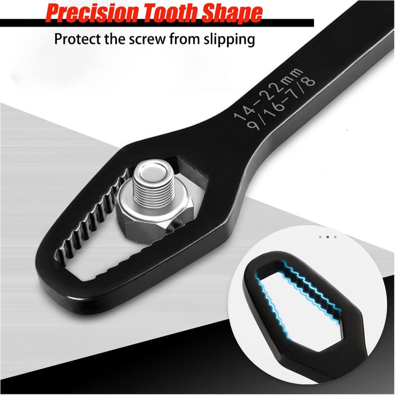 Saipe 4 Pieces Universal Multifunctional Wrenches set Adjustable Double-head Torx