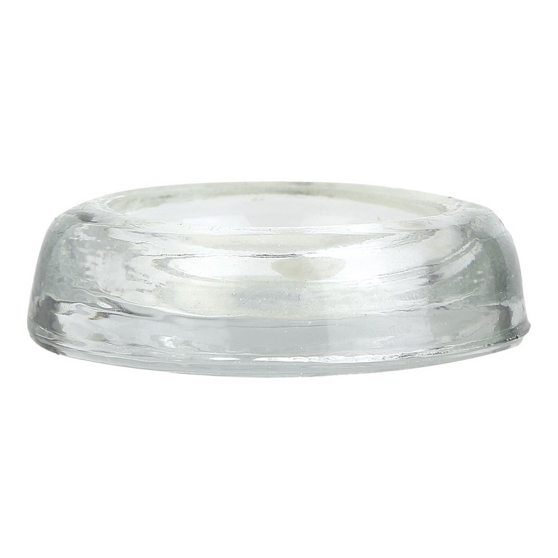Set of 12 Clear Glass Furniture Coasters – 3 Inch