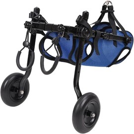 IVhomeshop Dog Wheelchair, Adjustable Pets Cart Wheelchair for Back Legs,Dog Leg Brace and Hip Support, Assist Small Pets with Paralyzed Hind Limbs to Recover Their Mobility(Size M)